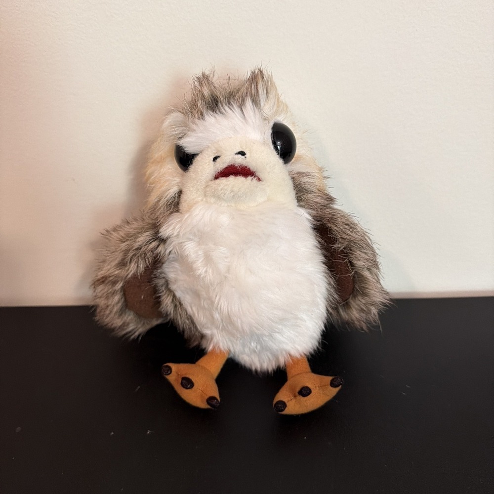Star Wars Porg Plush Stuffed Animal Toy Brown White Soft Creature